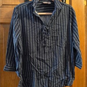 Chico’s women’s size 2 (12) Striped pullover Shirt